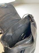 Leder Schulter Tasche Schwarz Y2k
