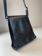 Kunstleder Schulter Tasche Schwarz Y2k