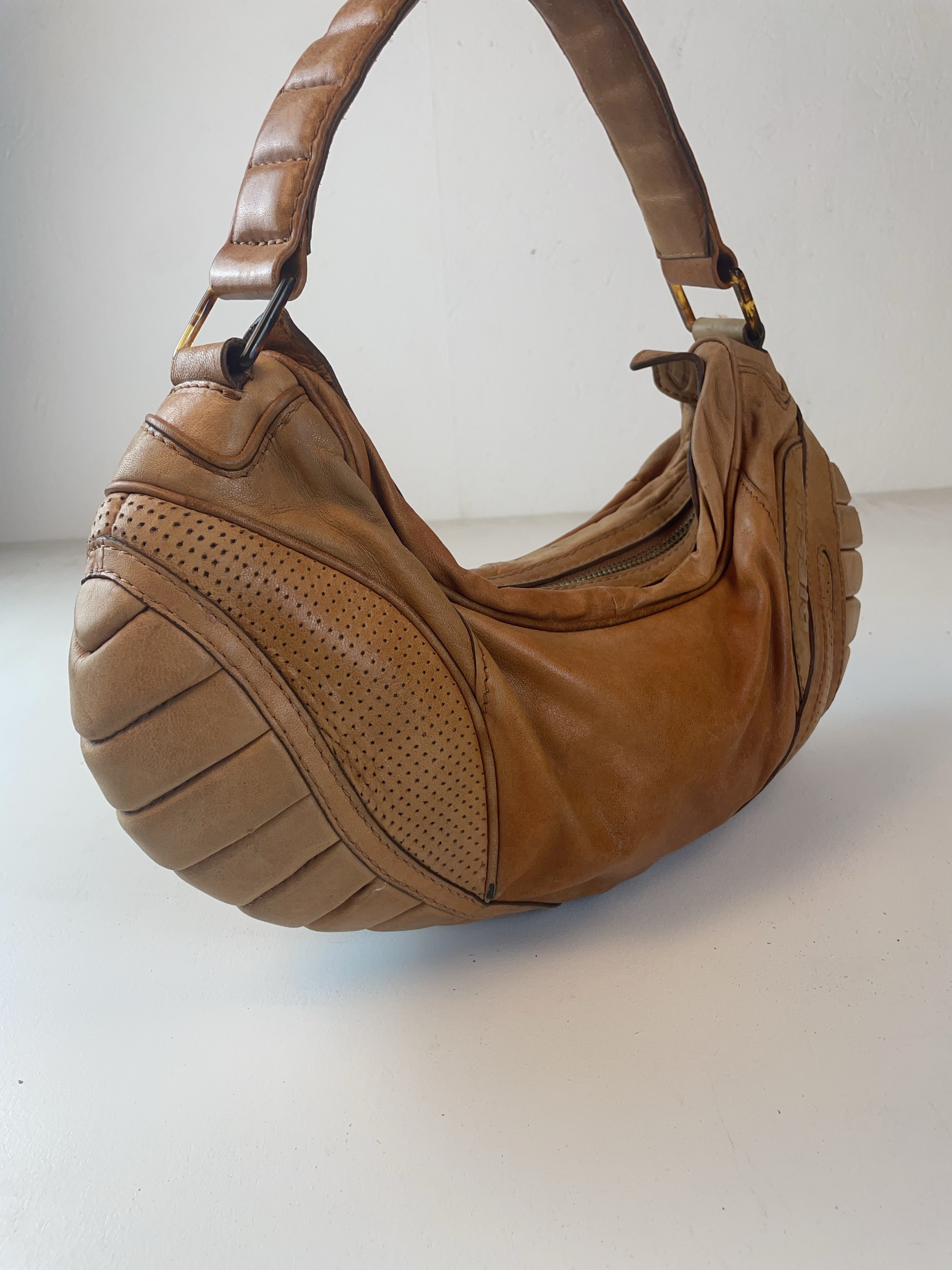 Diesel Schulter Tasche Braun Y2k