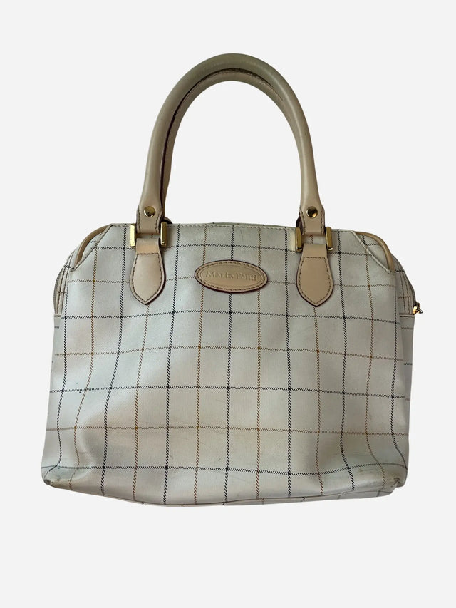 Y2K Karo Y2k Bowlingstyle Tasche Weiß