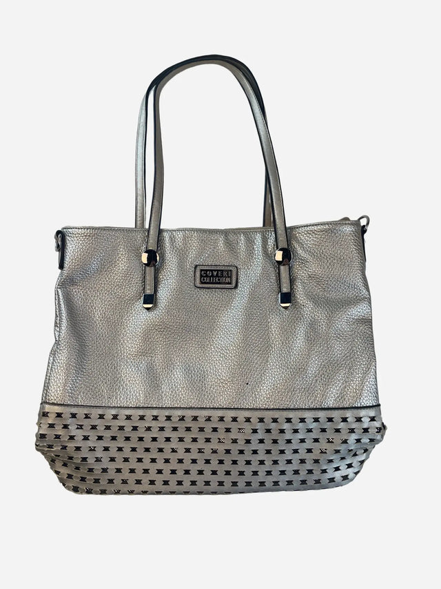 Coveri Collection Shopper Tasche Silber Y2k