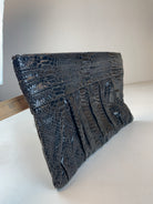 Reptiloptik Clutch Tasche Schwarz Y2k