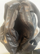 Lederlook Schulter Tasche Schwarz Y2k