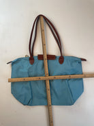 Lederpatch Shopper Tasche Blau Y2k