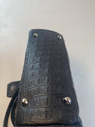 Kroko Handheld Tasche Schwarz Y2k