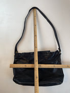 Leder Schulter Tasche Schwarz Y2k