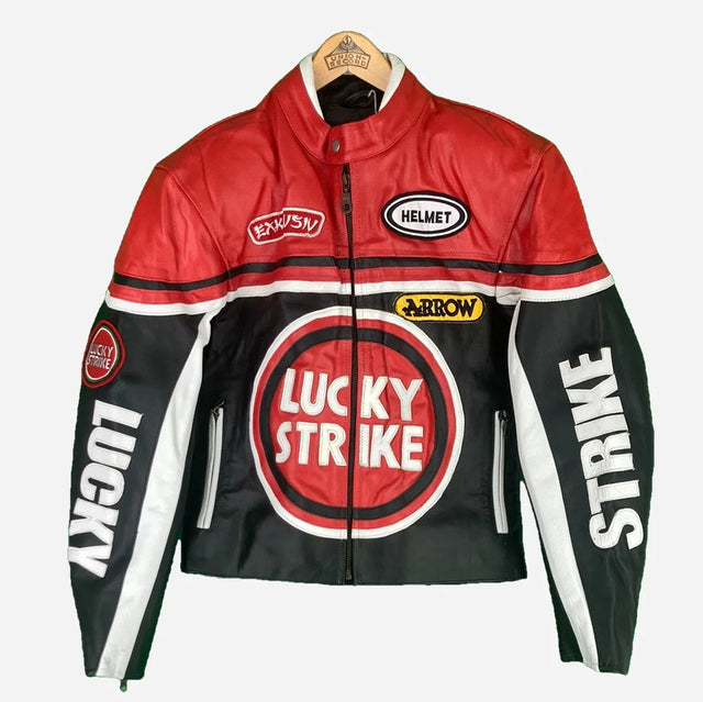 Lucky Strike Leather Racing Jacket (XS)