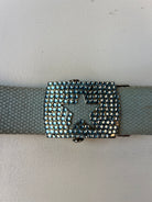 Vintage Y2K Strass Stern Gürtel Blau