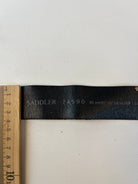 Vintage Leder Strass Gürtel Schwarz