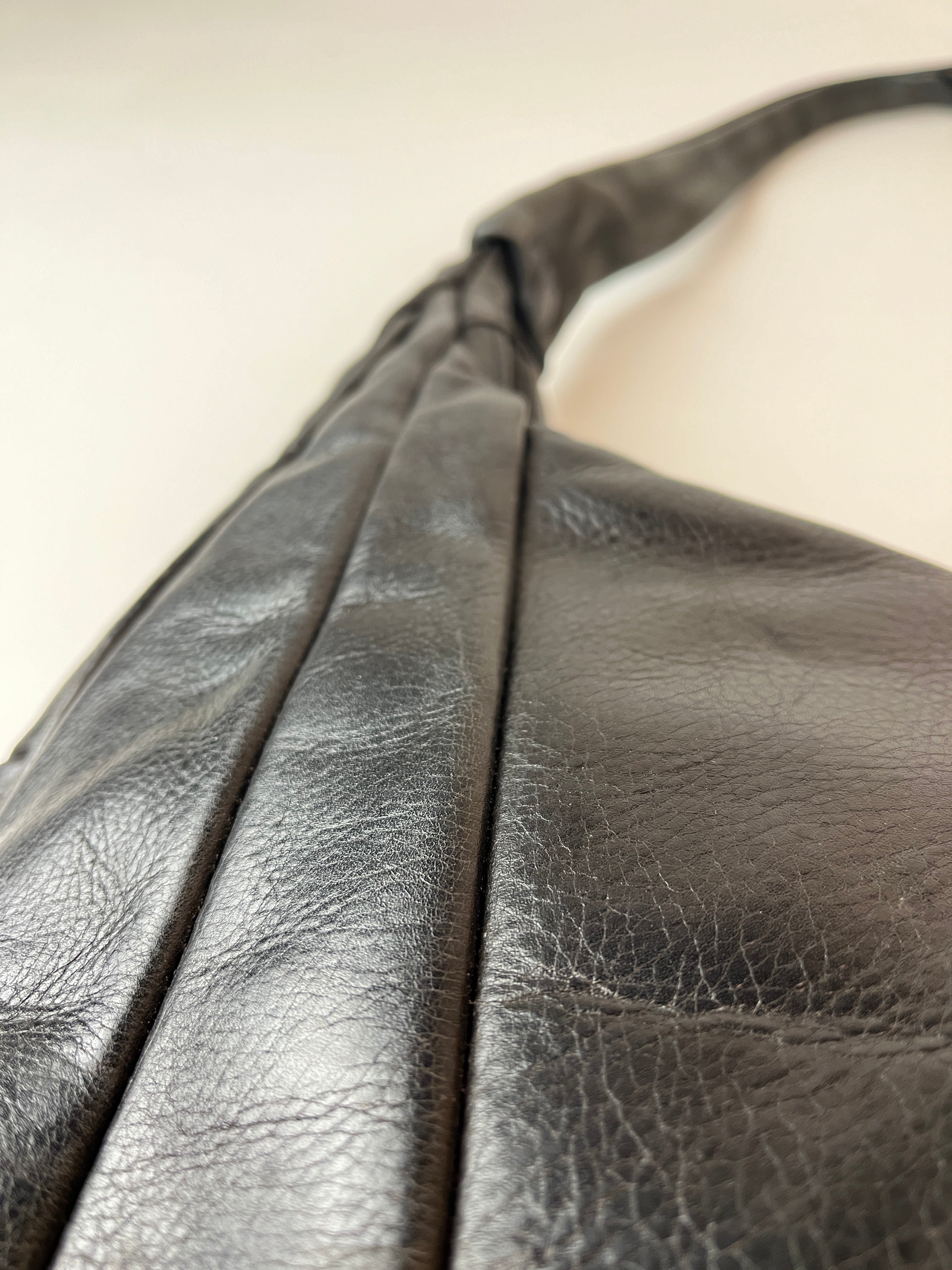 Vintage Leder Tasche Schwarz