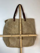Vintage Leder Stern Tasche Beige