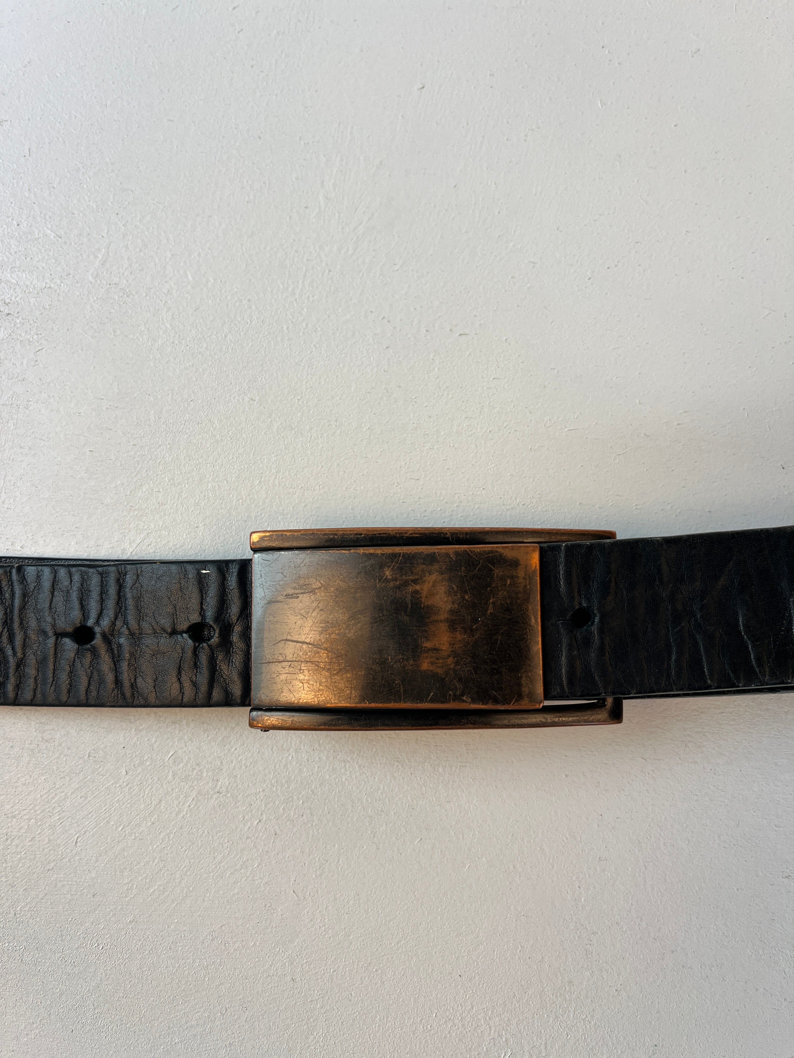 Vintage Leder Gürtel Schwarz