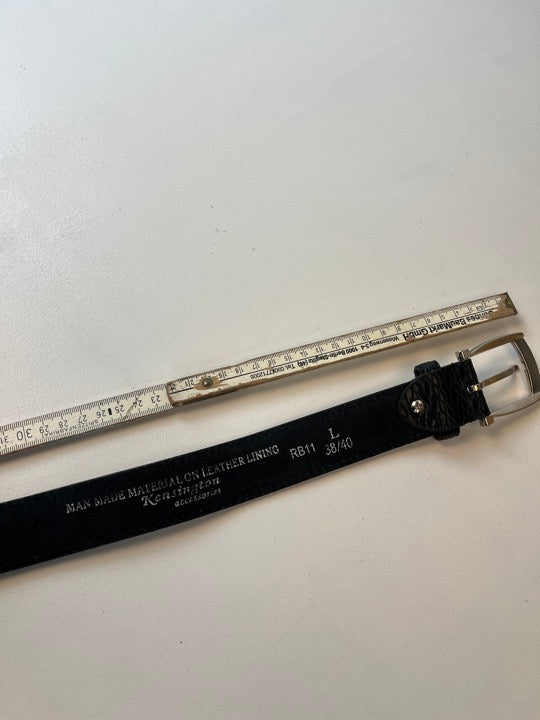 Vintage Schwarzer Leder Gürtel