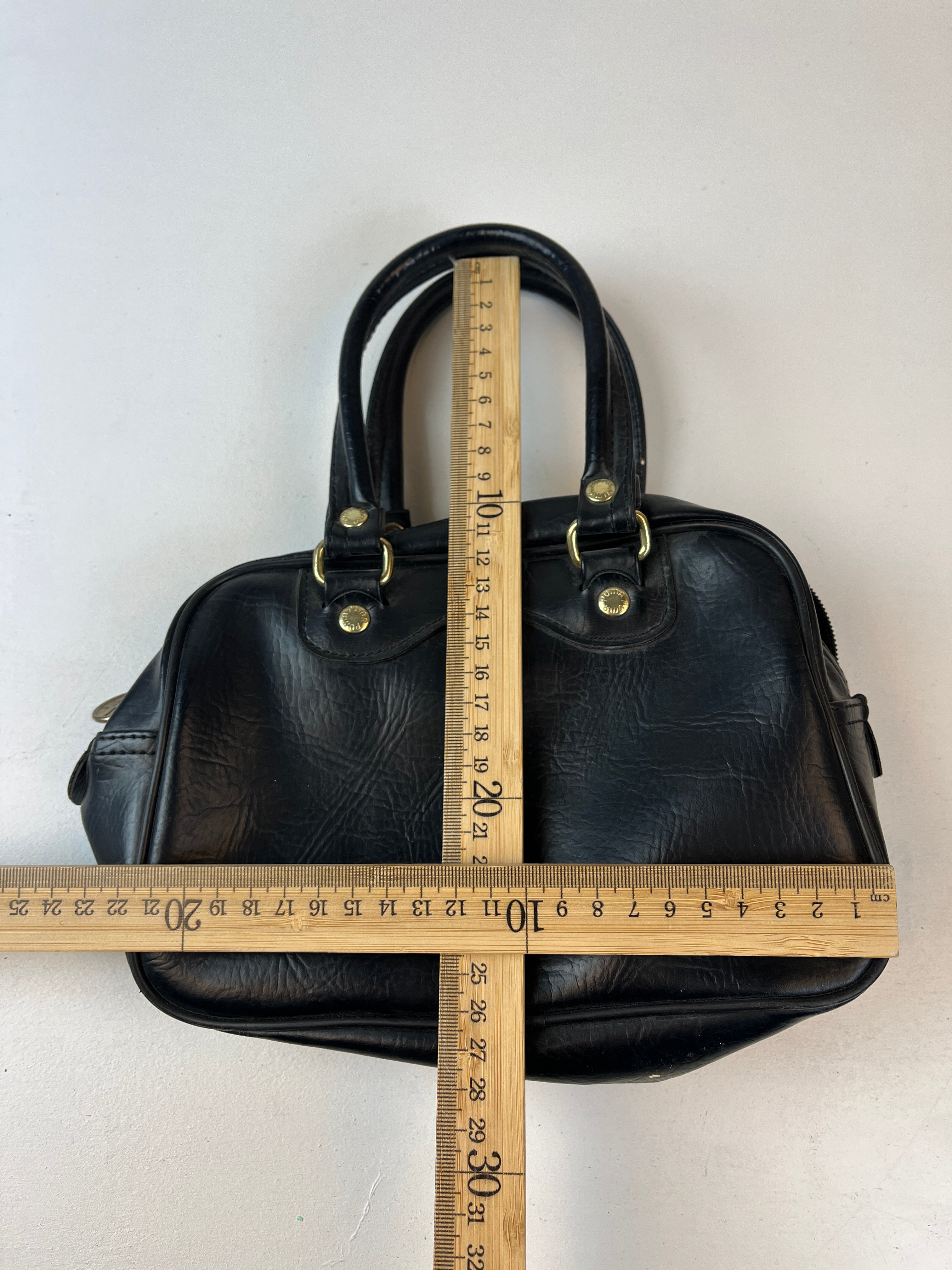 Puma Leder Tasche Schwarz
