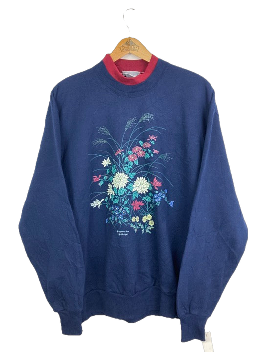 “Flowers” ​​Print Sweater (L)