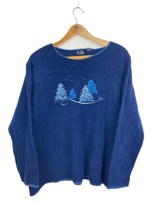 Winter Forest Fleece Sweater (M)