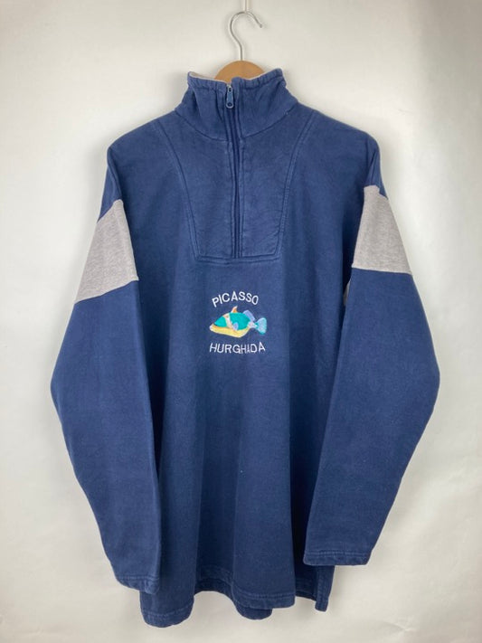 “Picasso Hurghada” half-zip sweater (L)