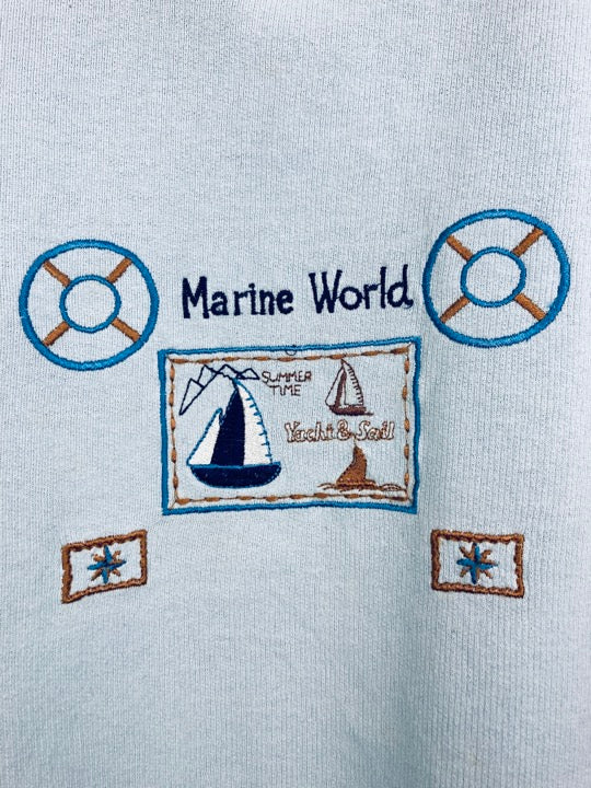 “Marine World” half-zip sweater (M)