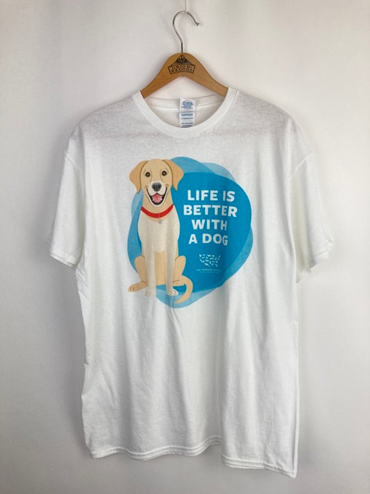 “Life is better with a dog” T-shirt (L)