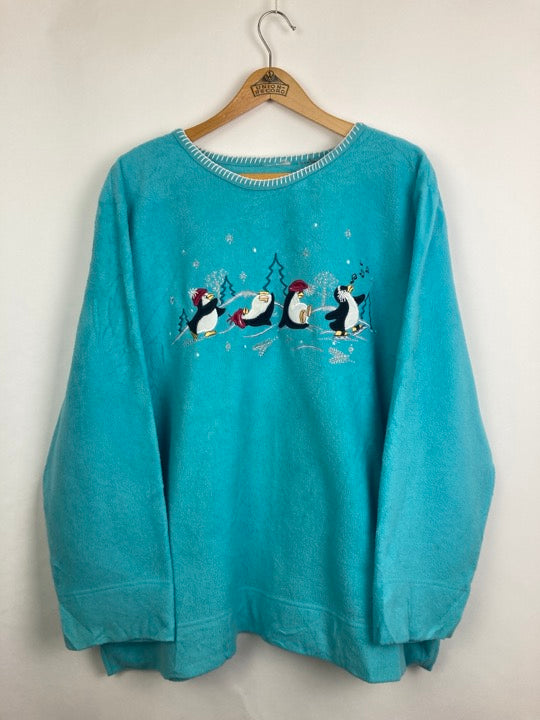 “Penguins” fleece sweater (XL)